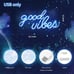 Good Vibes Neon Sign for Bedroom Wall Decor Powered by USB Neon Light