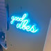 Good Vibes Neon Sign for Bedroom Wall Decor Powered by USB Neon Light