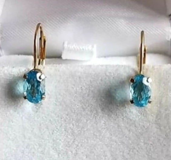 10K Gold Topaz Earrings