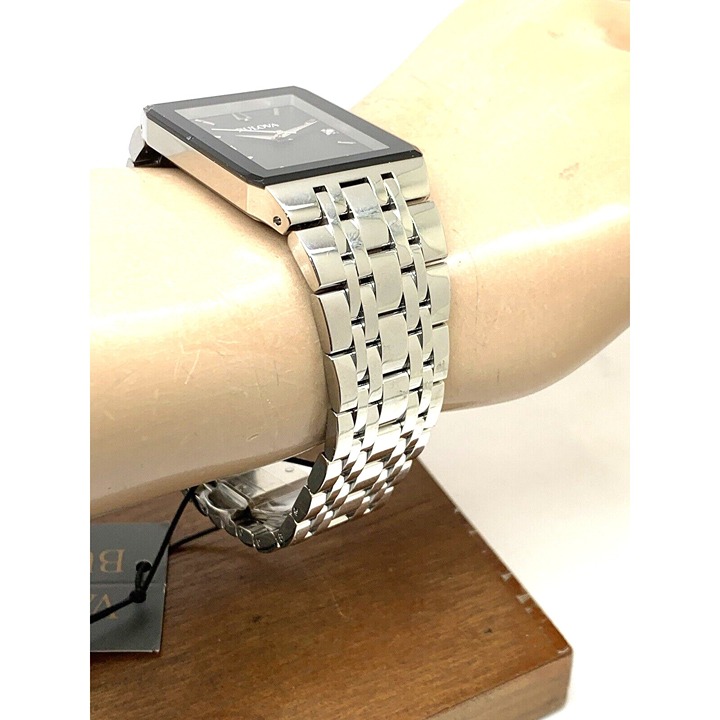 ★決算特価商品★ Bulova Men's Watch 96D145 Diamond Black Dial Silver 時計