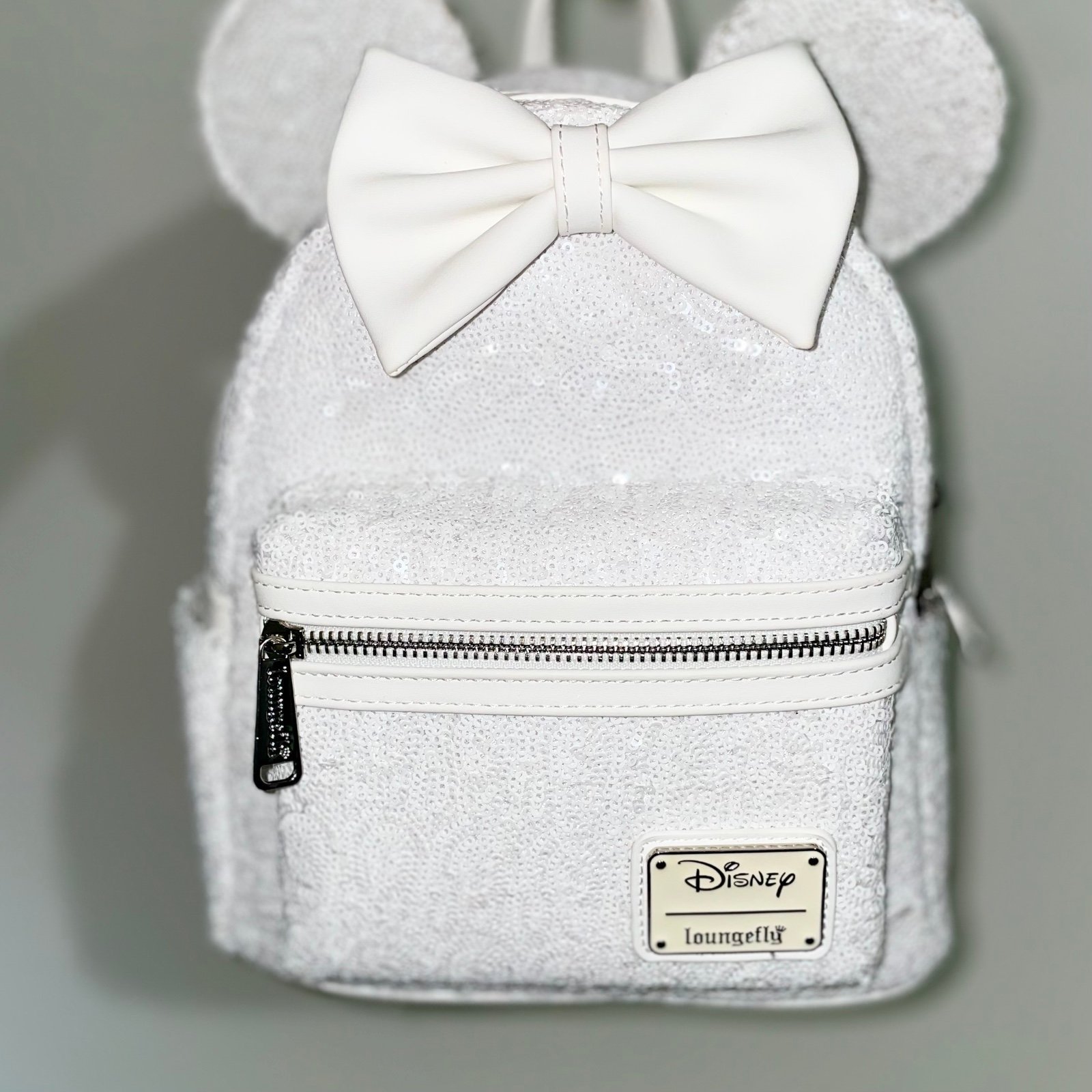 Loungefly Disney Mini Mouse Sequin Wedding Backpack NWT