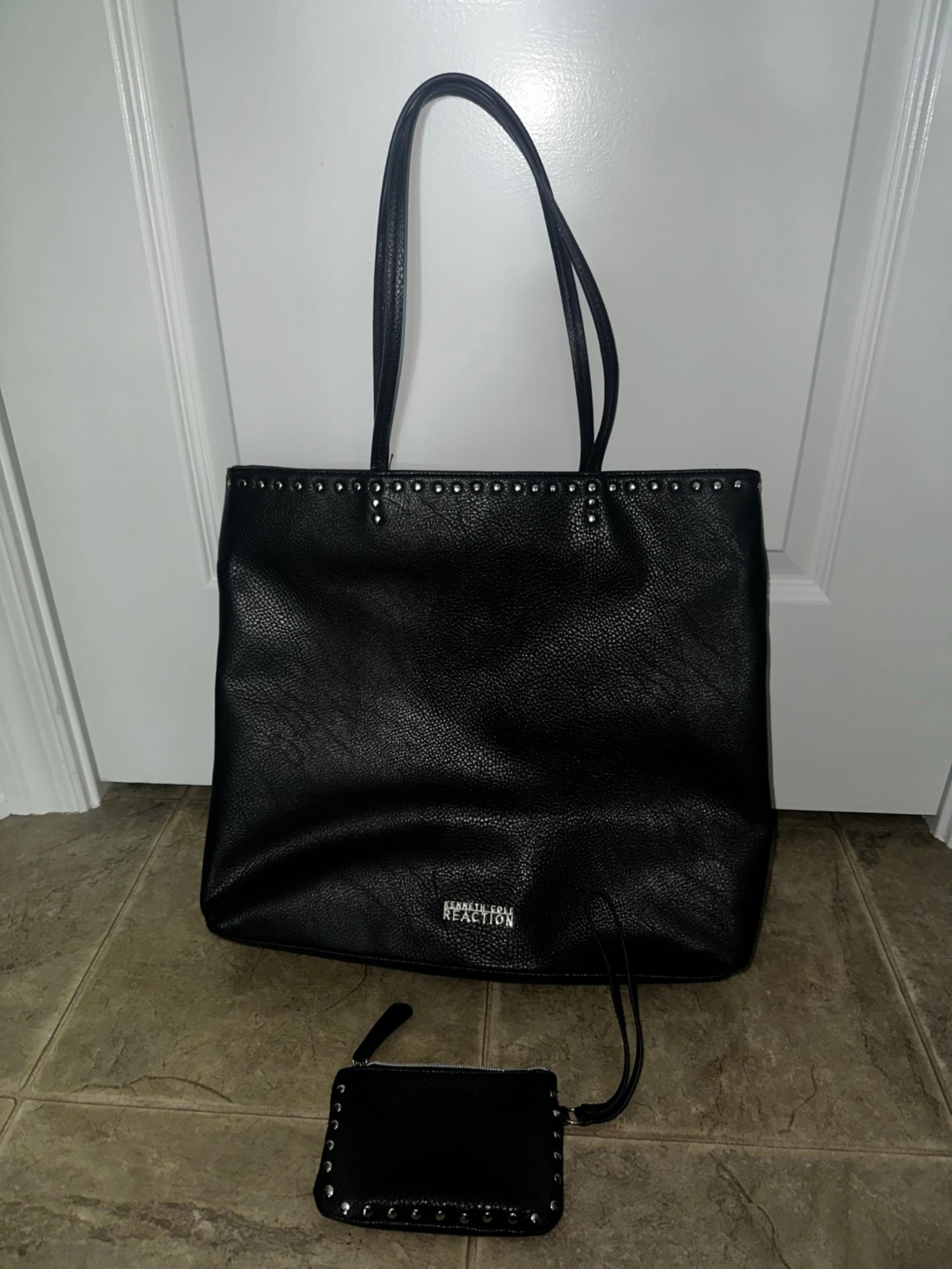 Brand New Kenneth Cole Reaction Leather Tote Bag and Coin Purse/Wristlet. Snap