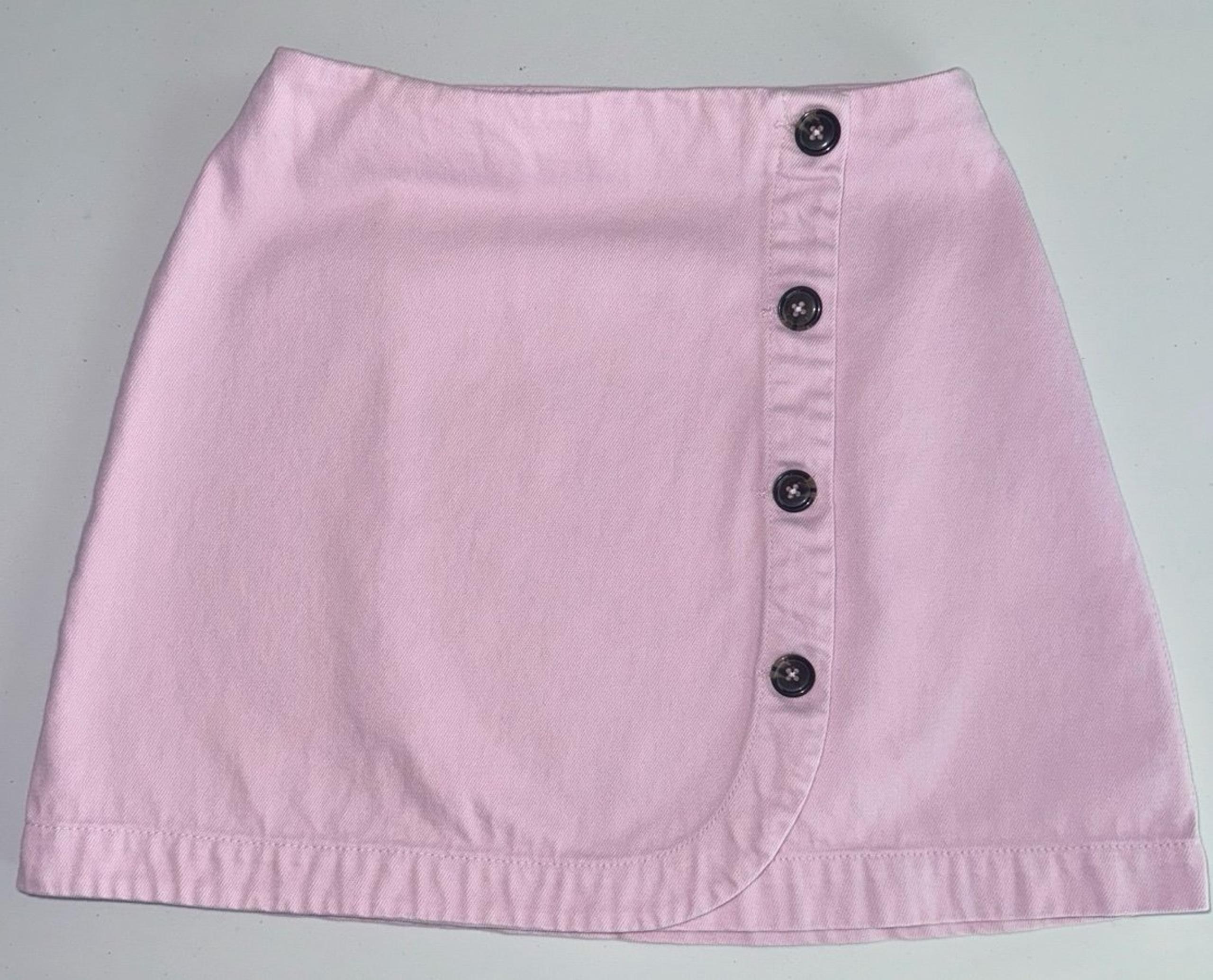 BDG Urban Outfitters Pink Wrap, Denim Mini Skirt.  Size Small