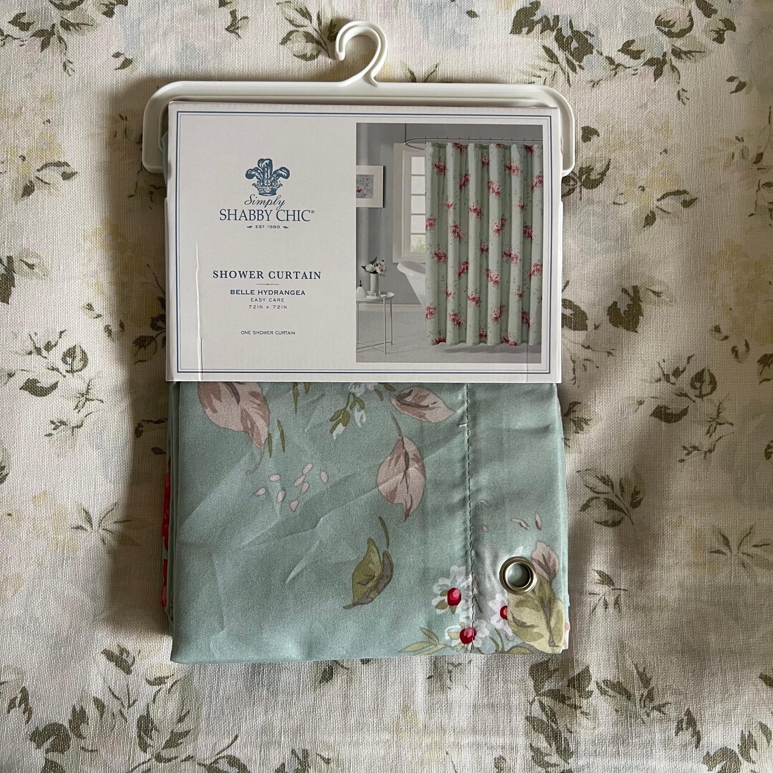 NEW Rachel Ashwell Simply Shabby Chic BELLE HYDRANGEA Shower Curtain
