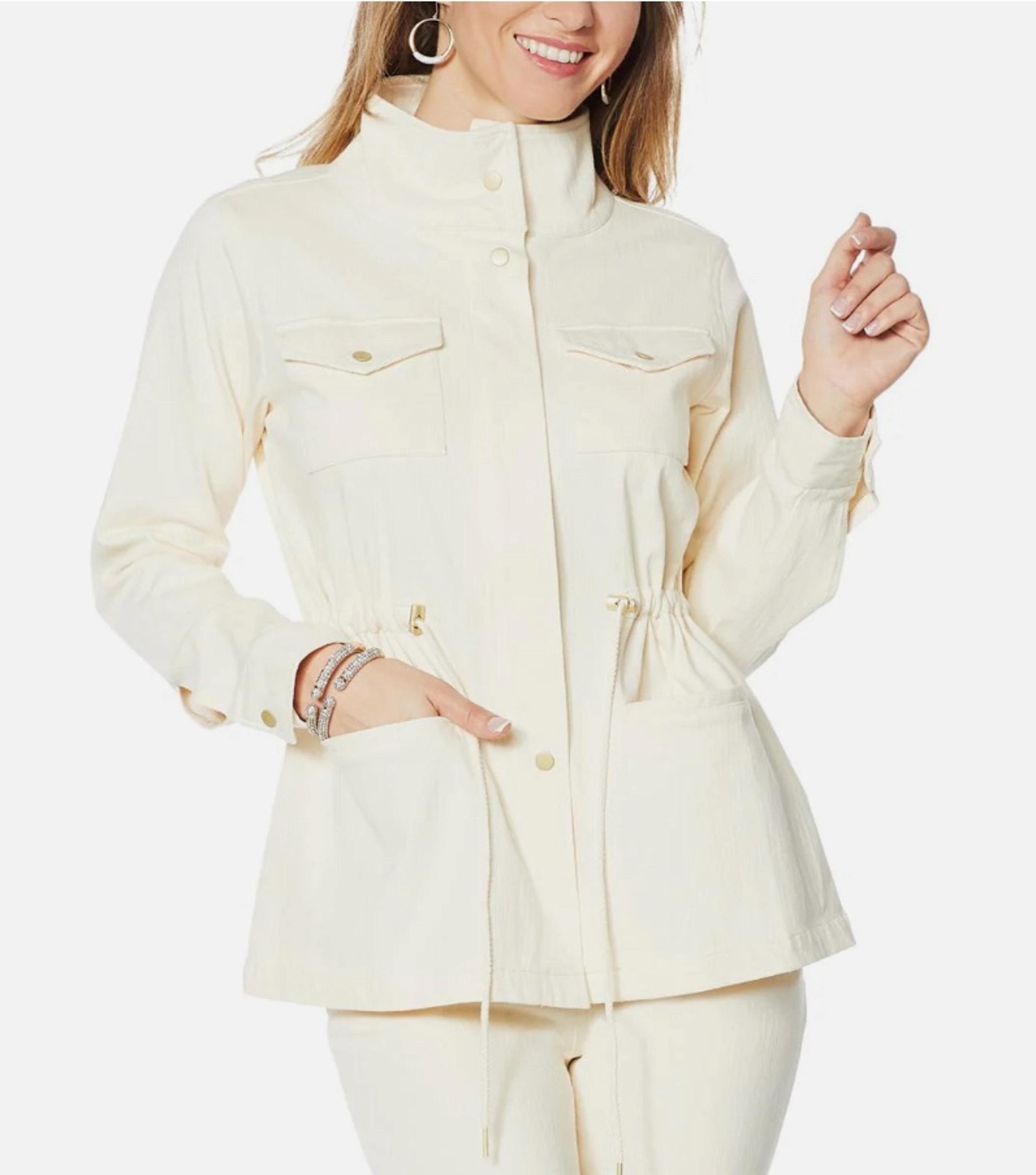 DG2 by Diane Gilman Ladies Knit Twill Cargo Jacket