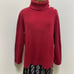Women Ralph Lauren Burgundy Turtleneck Shawl Collar Sweater Size Large