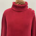 Women Ralph Lauren Burgundy Turtleneck Shawl Collar Sweater Size Large