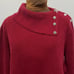 Women Ralph Lauren Burgundy Turtleneck Shawl Collar Sweater Size Large