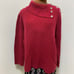 Women Ralph Lauren Burgundy Turtleneck Shawl Collar Sweater Size Large