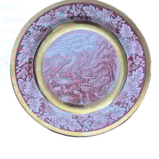 Vintage 22k Gold Homer Laughlin “Home to Thanksgiving” Plate
