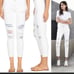 J Brand White Chaos Capri Jeans