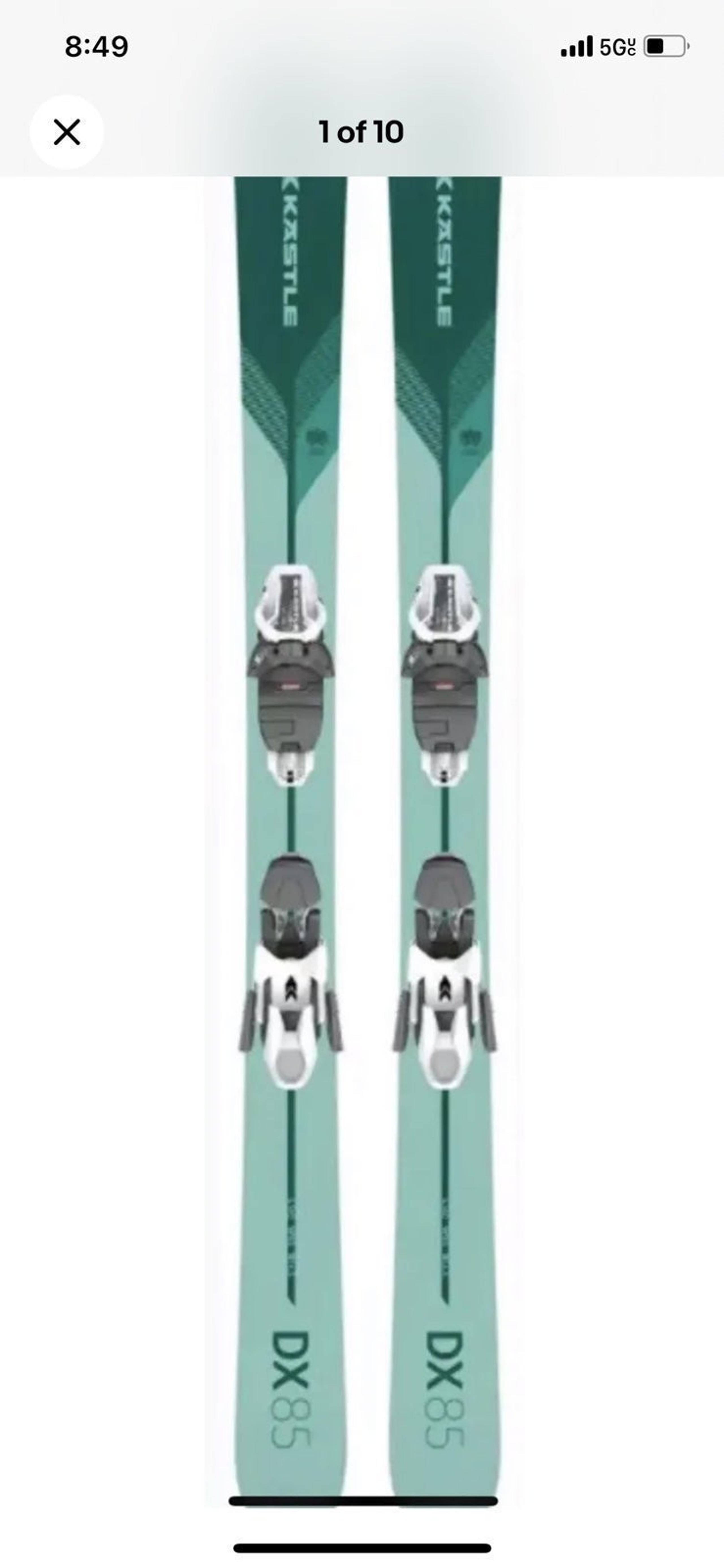 2022 kastle Dx 85 women’s skis  no (bindings) 59 inches length