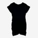 Badgley Mischka Draped Mini Dress Black Embellished Glam Cocktail Evening Event
