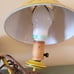 Mid Century Metal Toleware Golden Mustard Yellow Wall Sconce Lamp