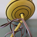 Mid Century Metal Toleware Golden Mustard Yellow Wall Sconce Lamp