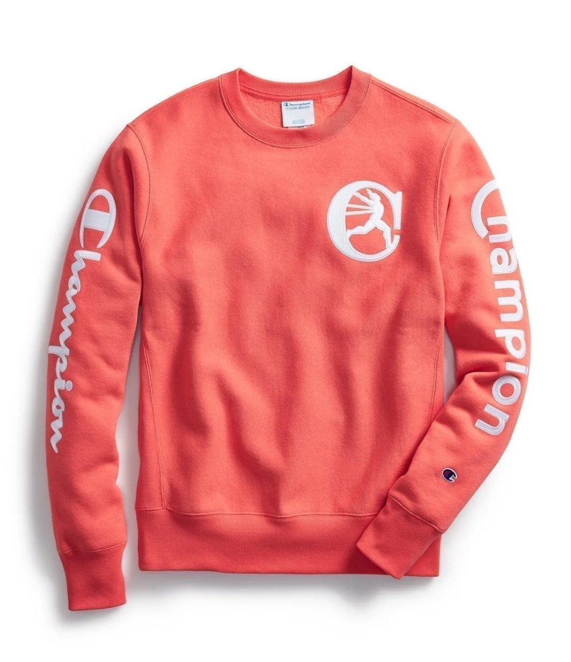 Champion Reverse Weave Fleece Script Logo Sweatshirt Papaya Men's Size XS selling well all over the world