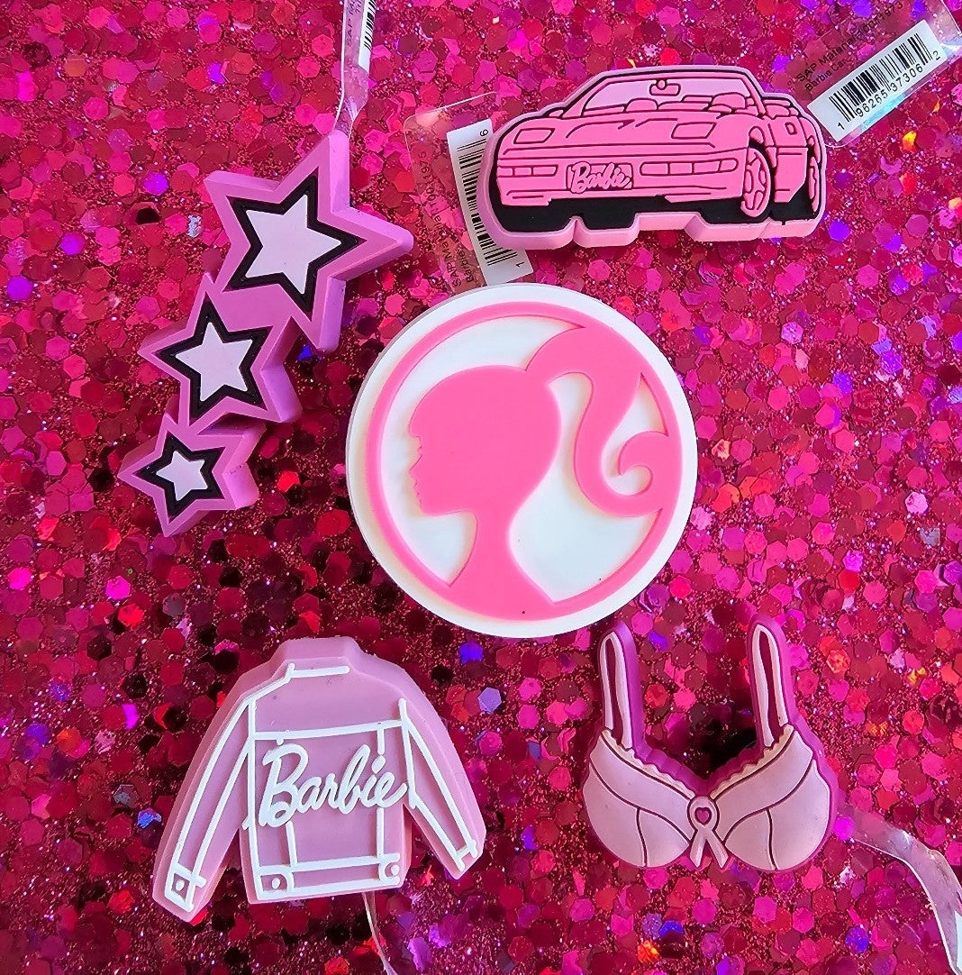 Barbie and Pink Jibbits for Crocz NWT Authentic Set of 5