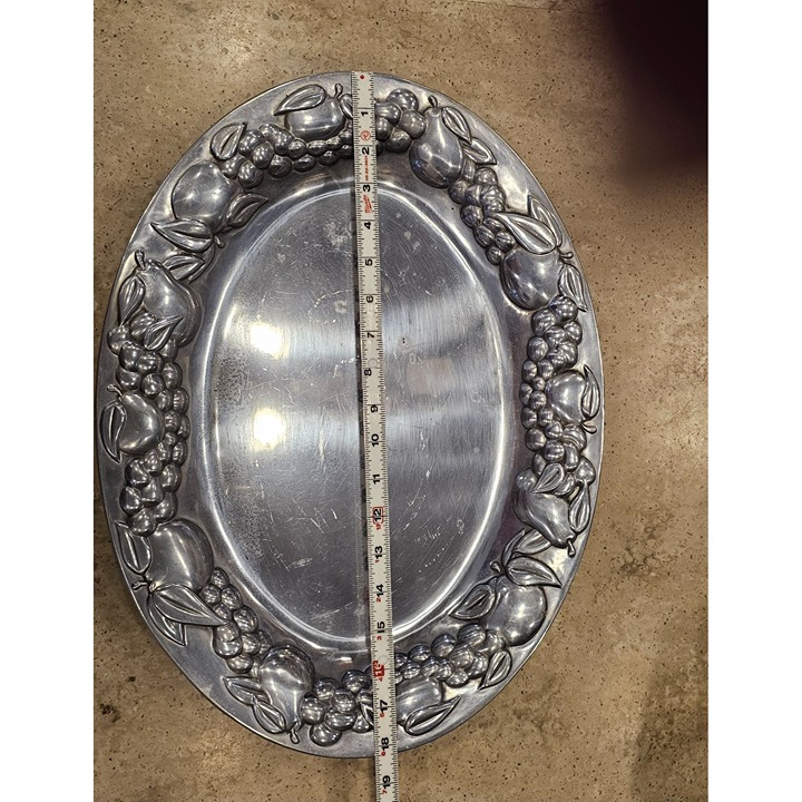 Vintage Dansk Pewter Fruit Serving Platter