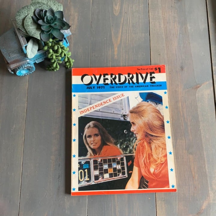 1971 July Overdrive Vintage Trucker Magazine Semi Truck Big Rig Collectible