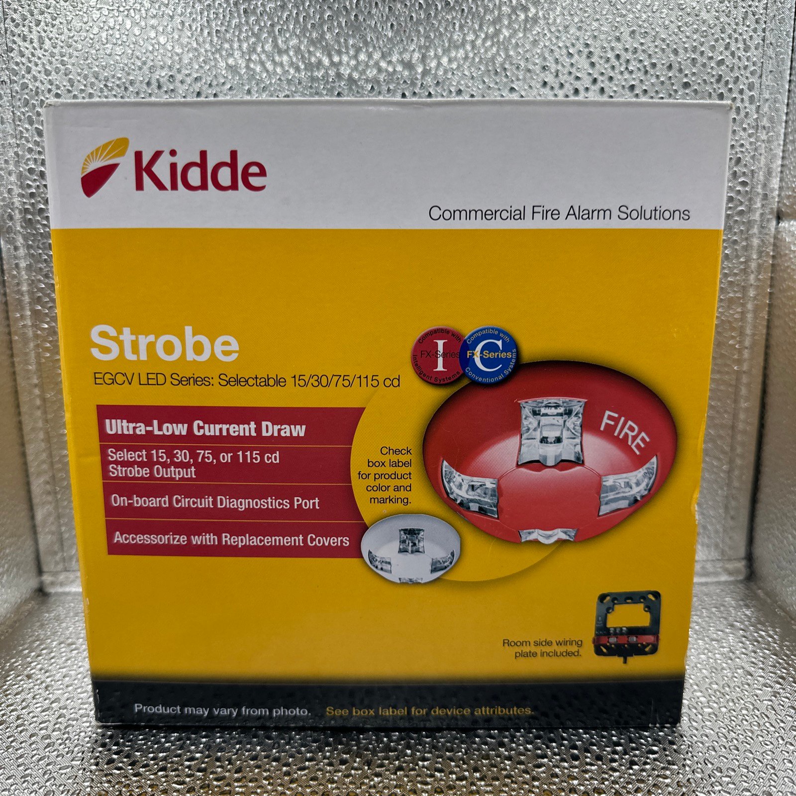 Kidde EGCVWF Genesis Ceiling Strobe, 15-115cd, White, FIRE Marking