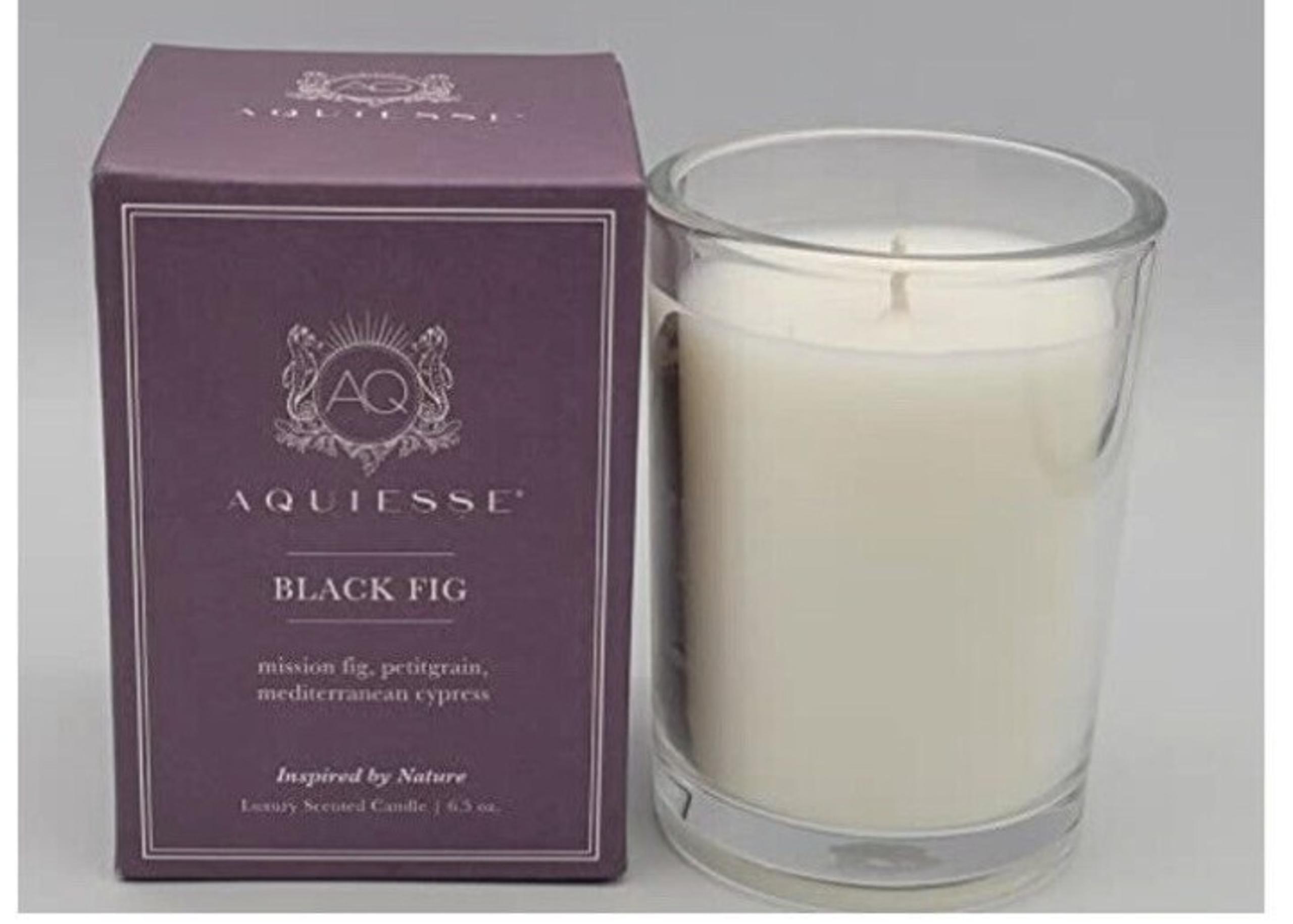 Aquiesse Black Fig Candle 6.5oz  Luxury Scent Soy Wax NEW