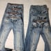 Jeans with defects