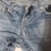 Jeans with defects