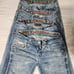 Jeans with defects