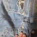 Jeans with defects