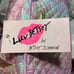 Luv Betsey Johnson Quilted Cosmetic Bag Hearts Butterflies Pink Purple NWT 52