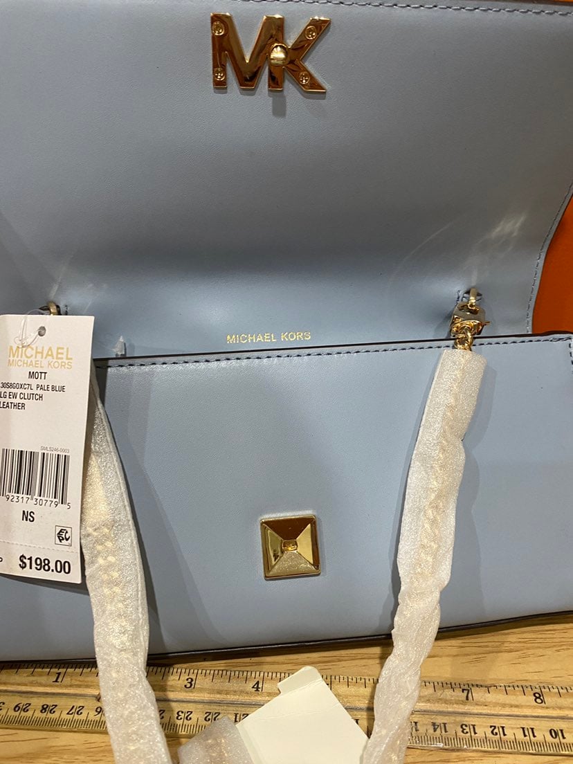 michael michael kors mott leather clutch