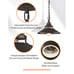 Industrial Pendant 1-Light, Black Vintage Pendant Light for Dining Room