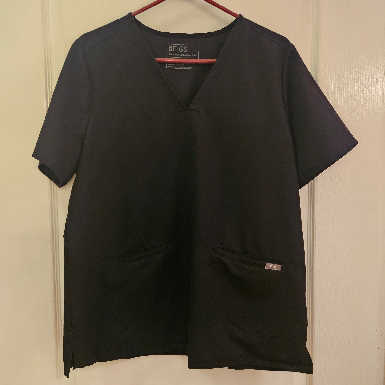 FIGS brand XL black scrub scrubs top shirt unisex women's men's