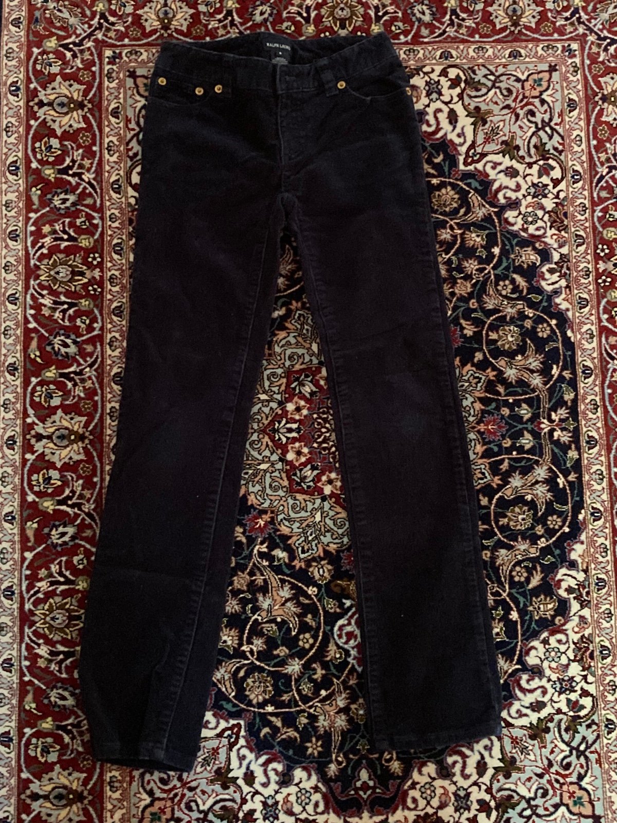 Ralph Lauren Girls Navy Corduroy Pants