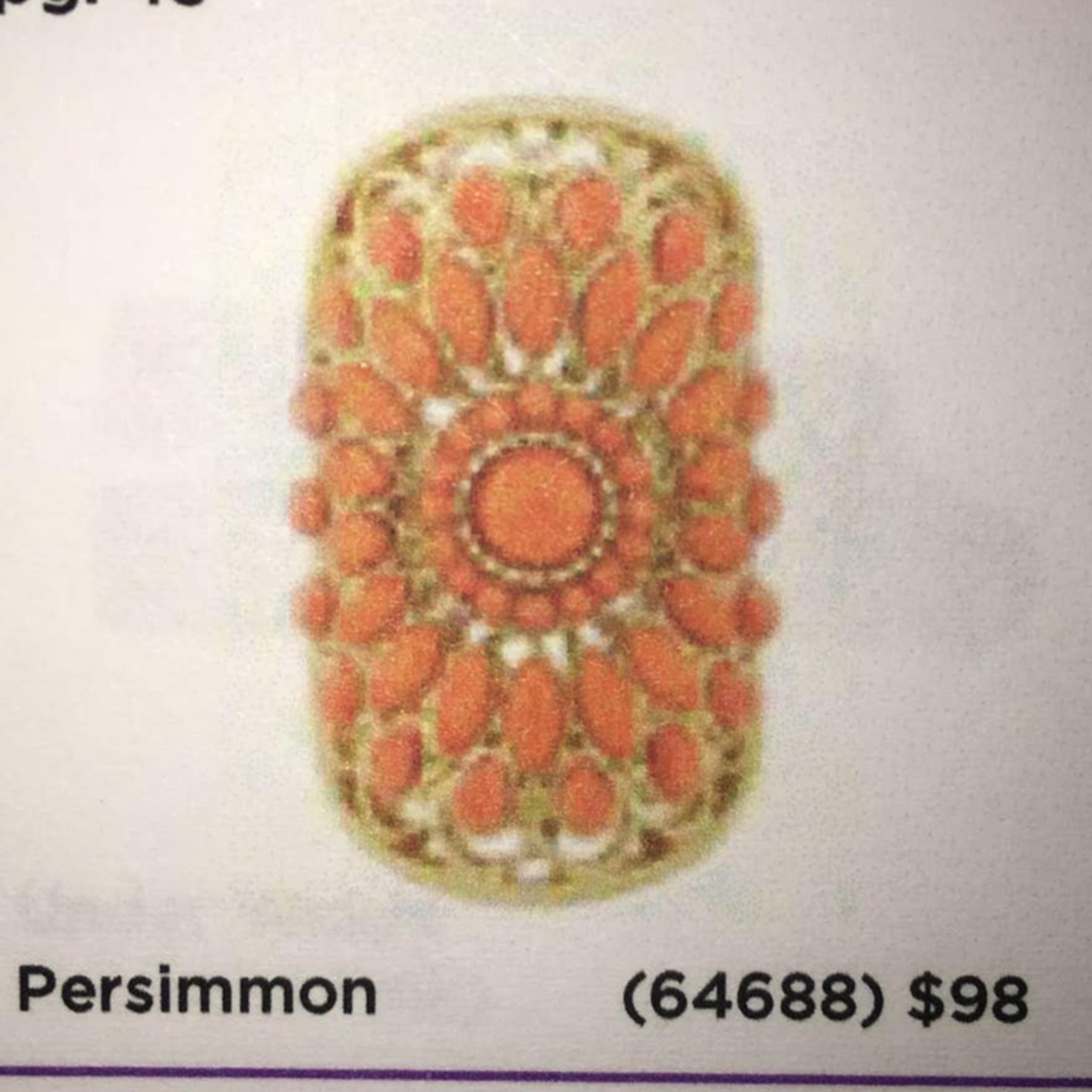 NWB Lia Sophia Persimmon Ring Gold Orange Women's Size 8