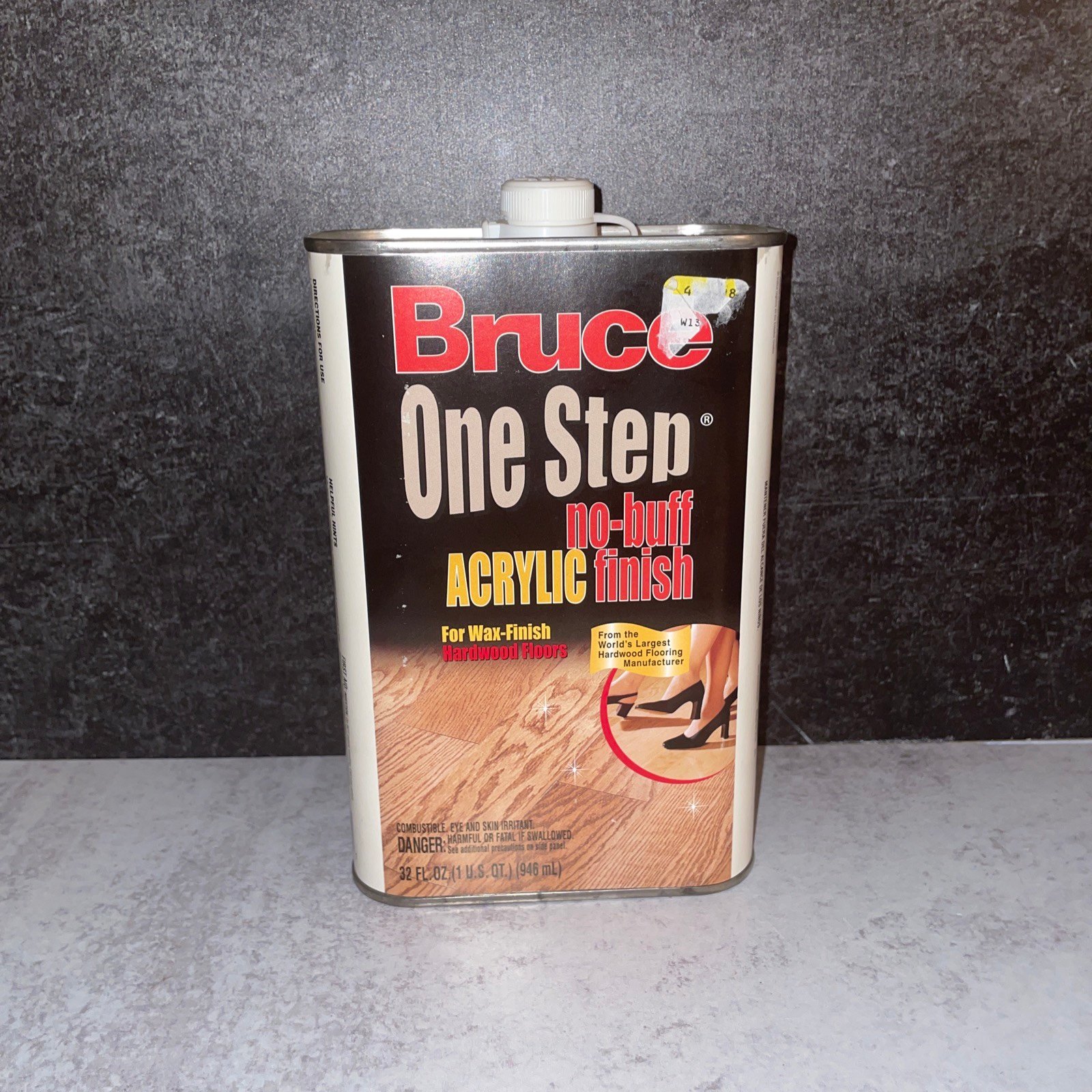 Bruce One Step No-Buff Acrylic Finish for Wax-Finished Hardwood Floors, 1 Qt.