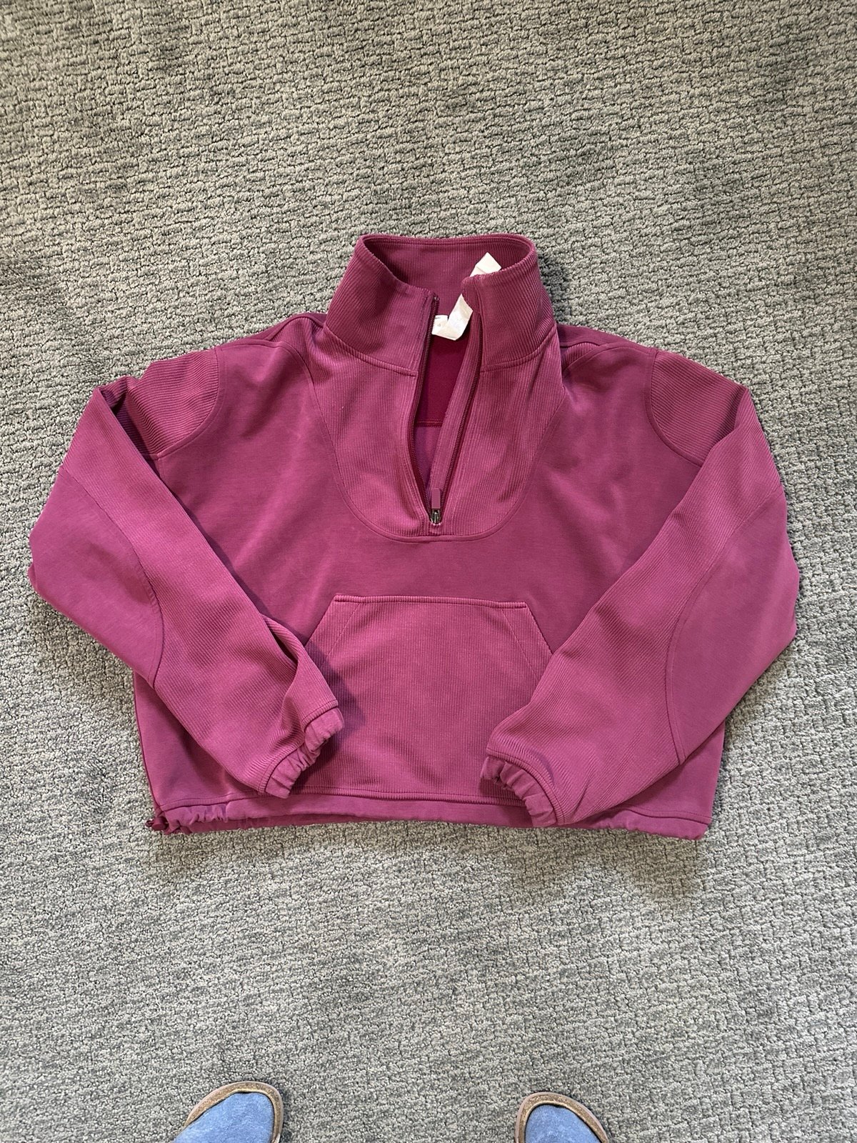 Lululemon crop half zip soft streme