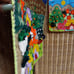 Handcrafted Cloth 3D Embroiderd Colorful Farming Harvesting Wall Decor 18 & 12