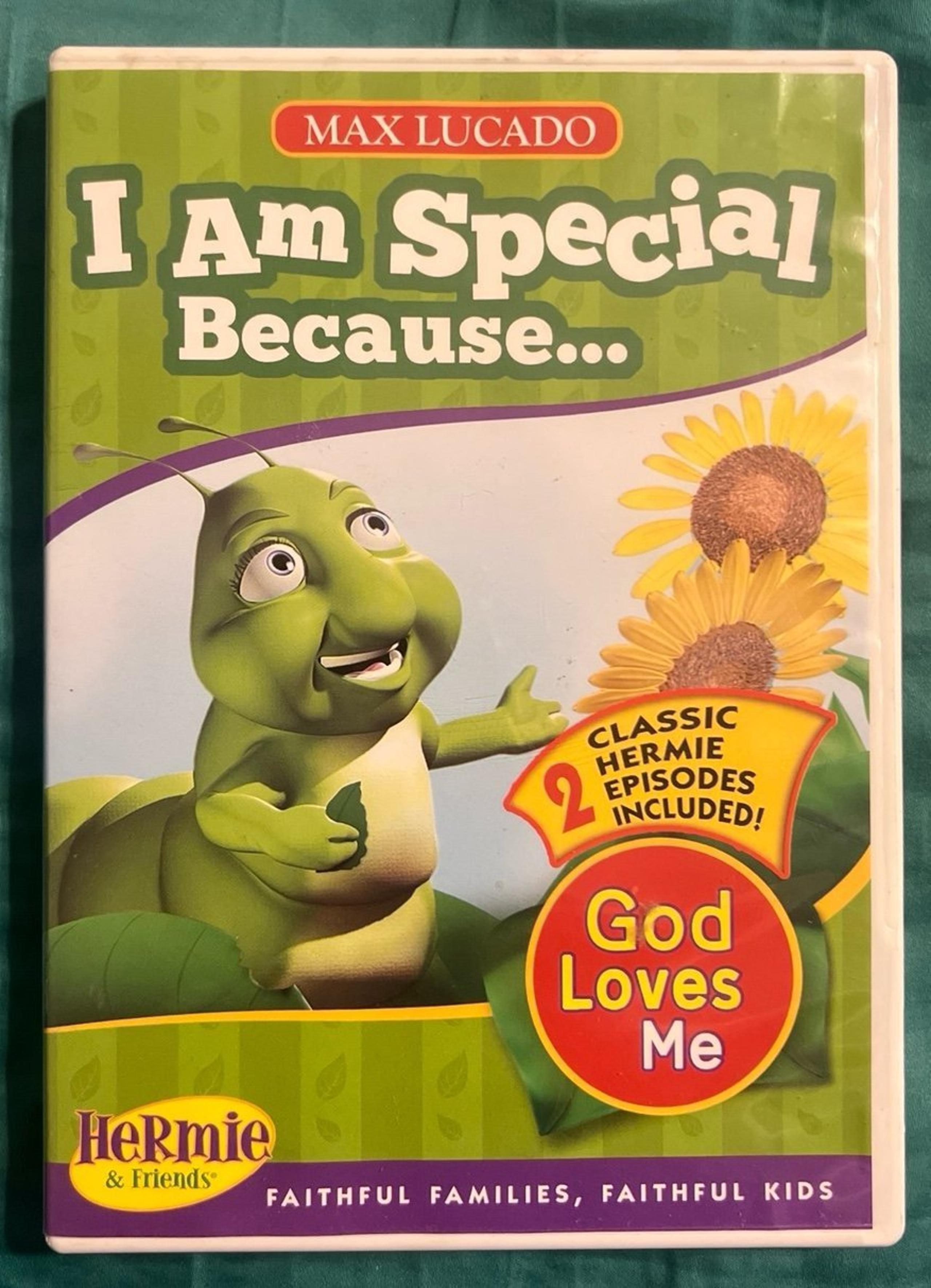 Max Lucado Hermie & Friends I Am Special Because… God Loves Me DVD w\ White Case