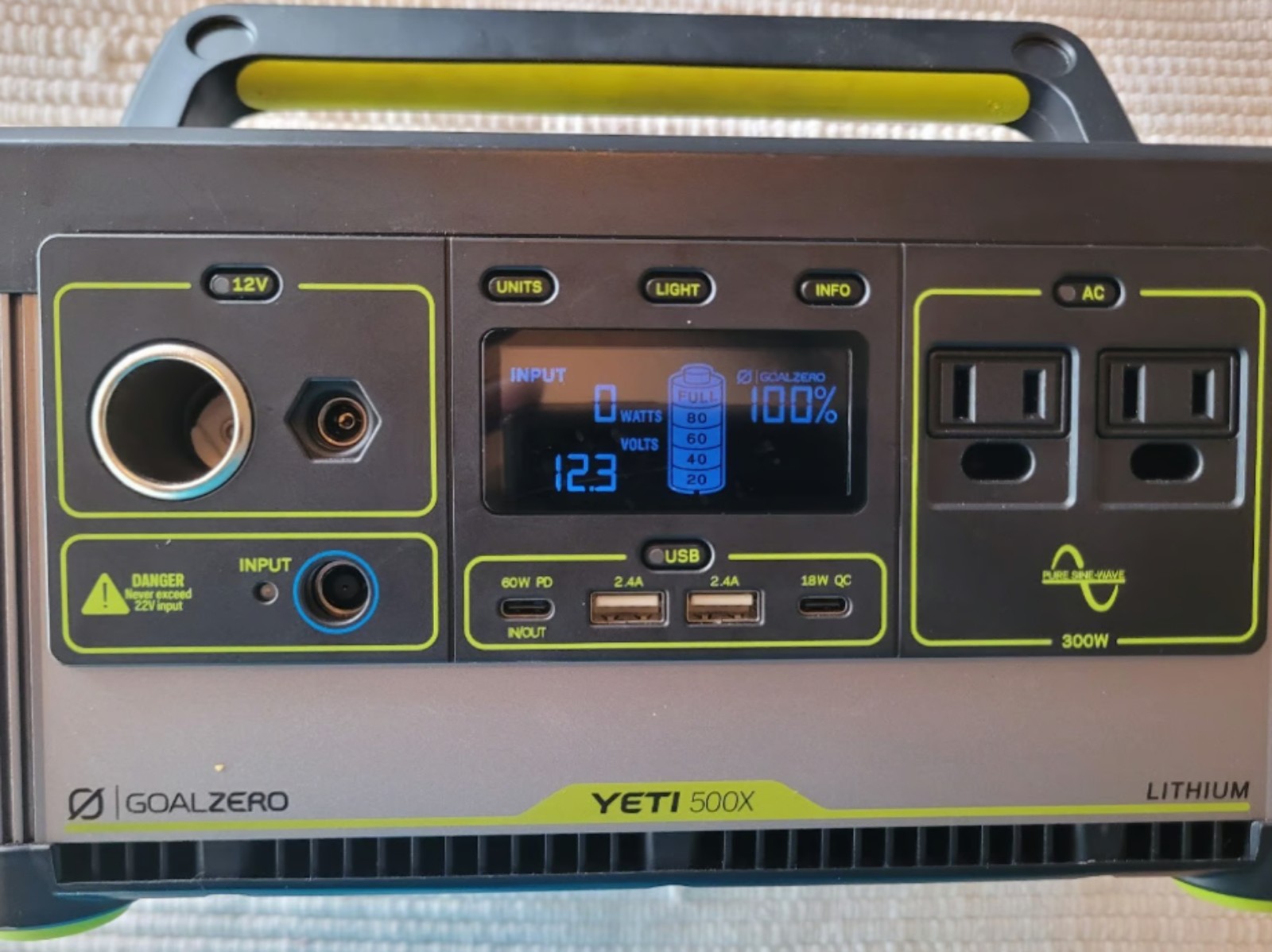 Goal Zero YETI 500x Portable Power Station with upgrade