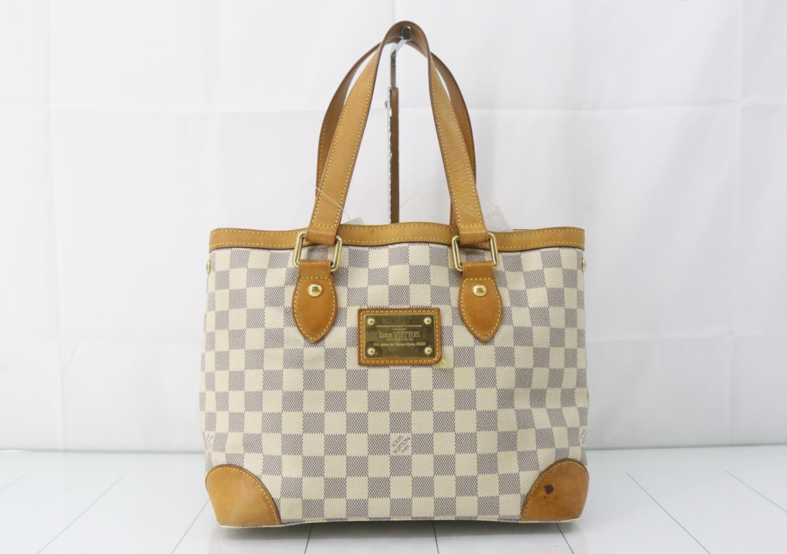 LOUIS VUITTON Damier Azur Hampstead PM Tote Bag