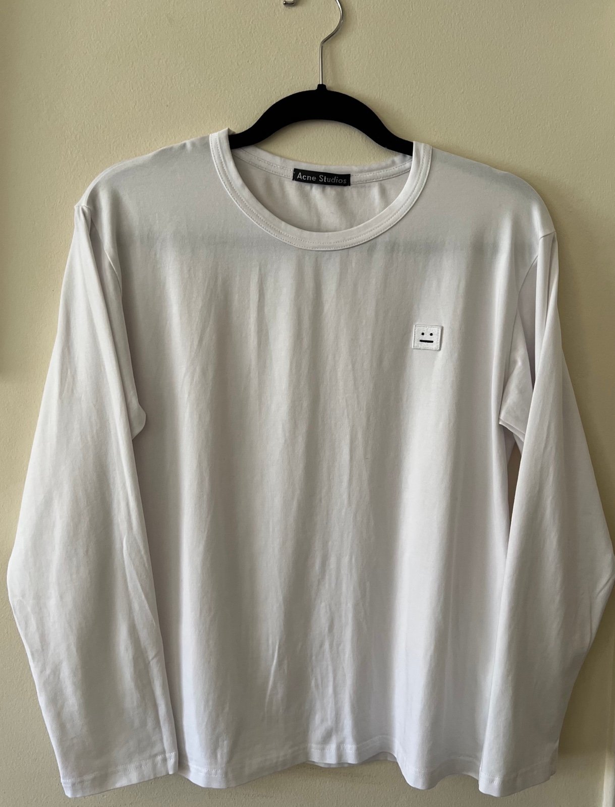 Acne Studios Face Patch Long-Sleeve Tee Size Large/Medium