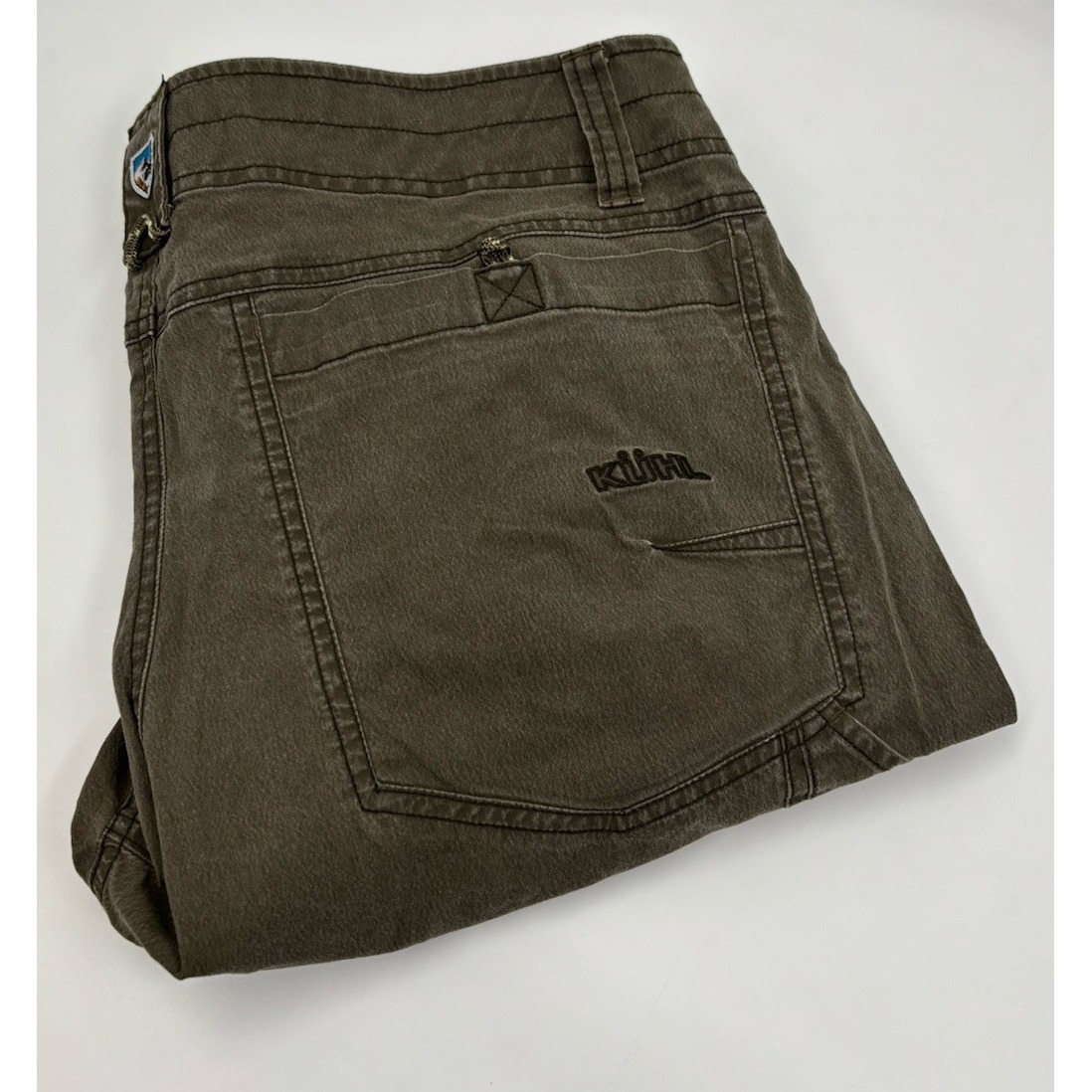 Kuhl Men's 36 Vintage Patinadye Cotton Gray Hiking Cargo Shorts