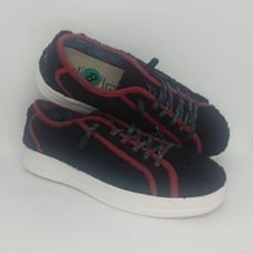 Hey Dude Karina Sherpa Moonless Womens NEW Black/Red Slip-on Sneakers - sz. 8