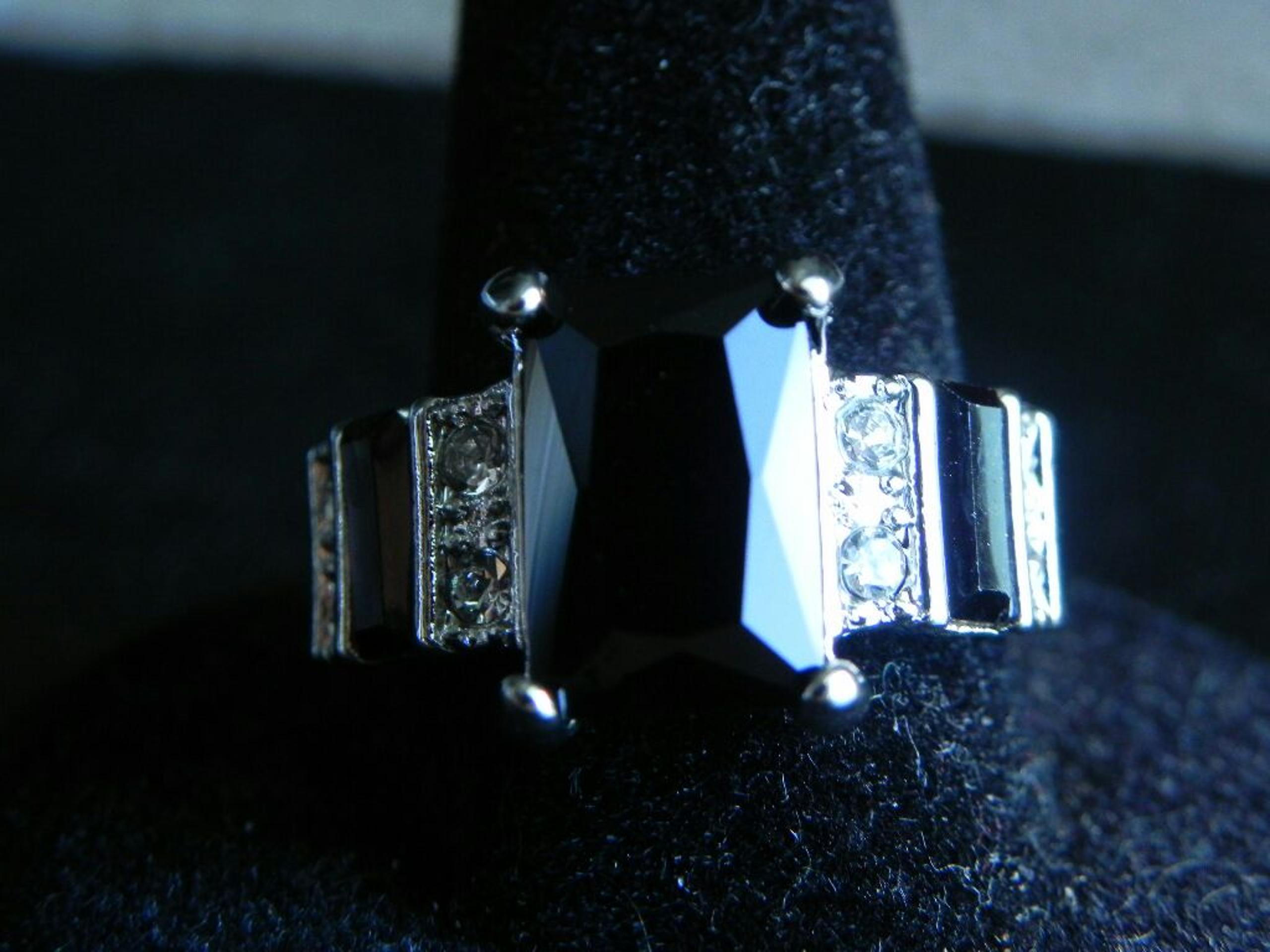 3.11ct. Baguette Black Spinel Ring