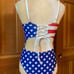 Nwt , Lavishly Paris Sexy Fun 4th of July Swimsuit. Size Medium