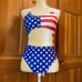 Nwt , Lavishly Paris Sexy Fun 4th of July Swimsuit. Size Medium