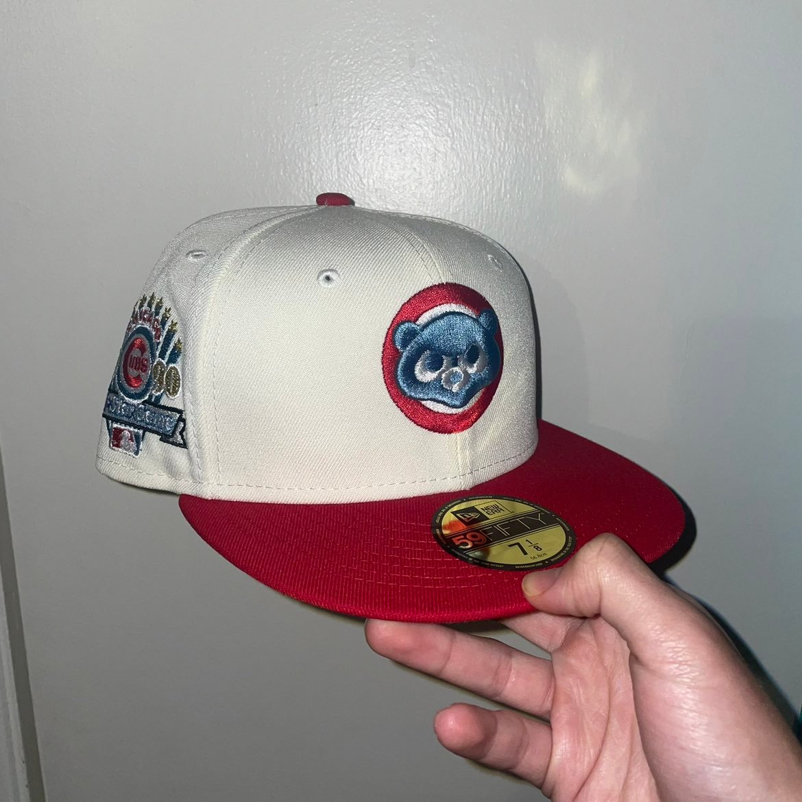 Chicago Cubs All Star 1990 Cream Fitted Hat 7 1/8