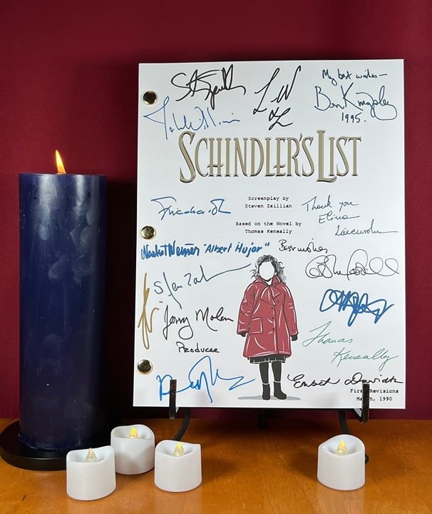 Schindler's List Script Signed- Autograph Reprints- Liam Neeson- World War II