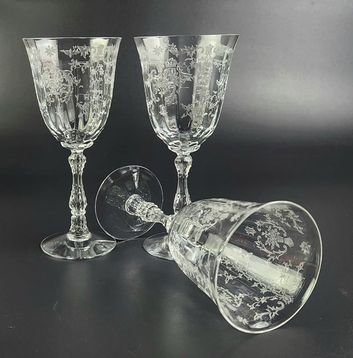 Vintage Water/Wine Goblet Navarre Clear by Fostoria - Set of 6 These are New, c